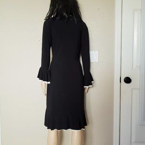 Ralph Lauren Women’s Ruffle Long Sleeves Black Dress